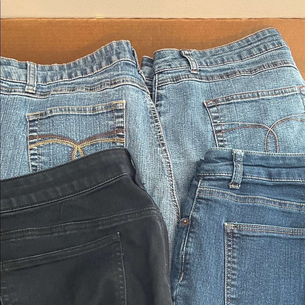 Westport Women’s Straight Leg Jeans in Blue & Black Mix